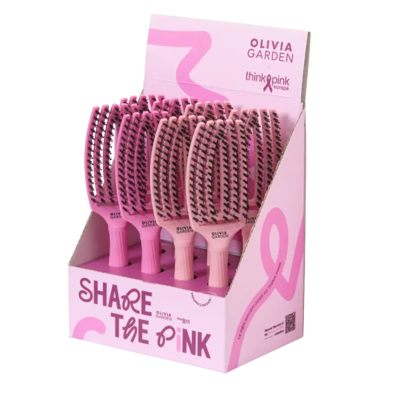 Olivia Garden Fingerbrush - Think Pink - Fel roos