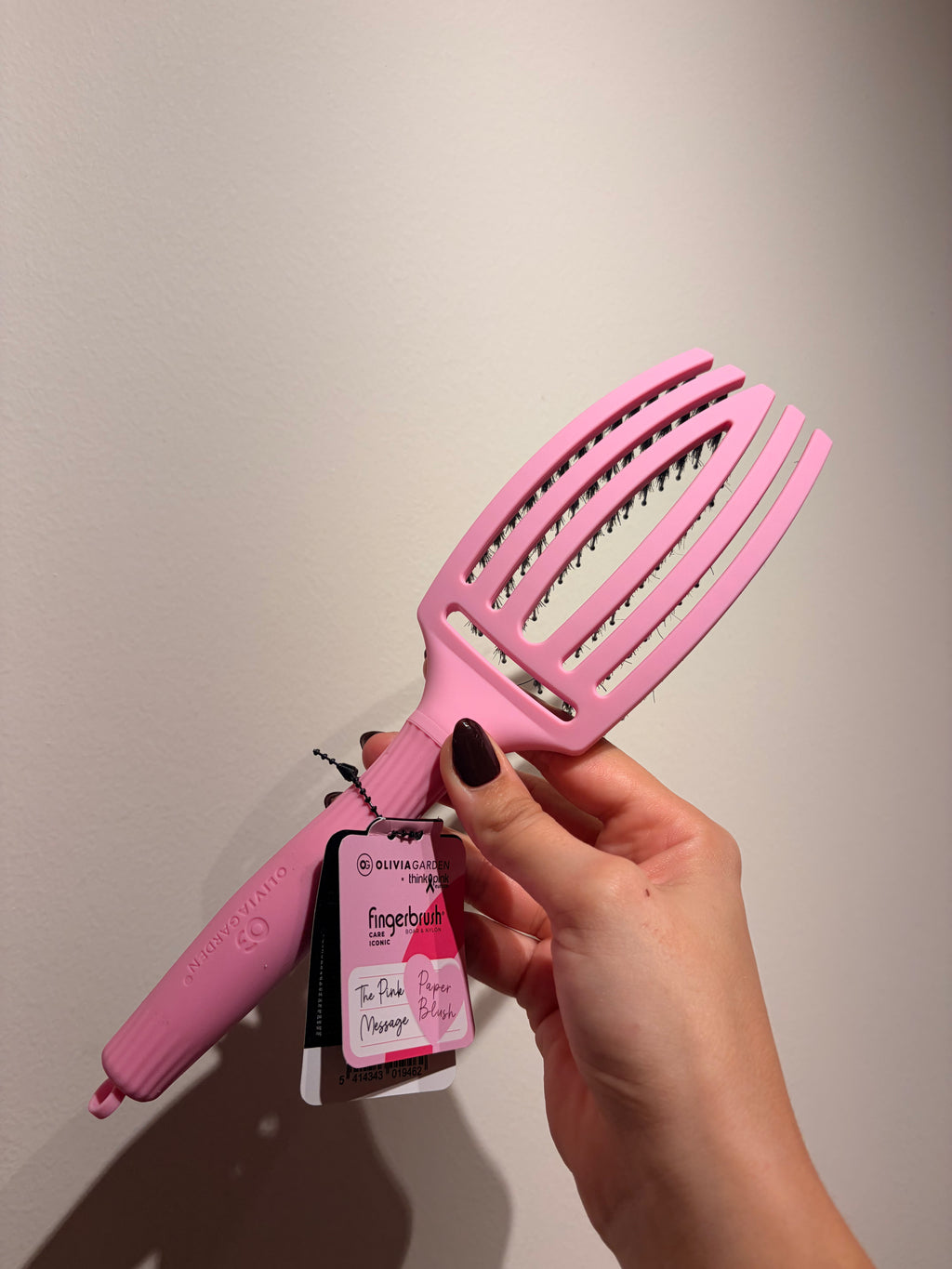 Olivia Garden Fingerbrush - Think Pink - Licht roos